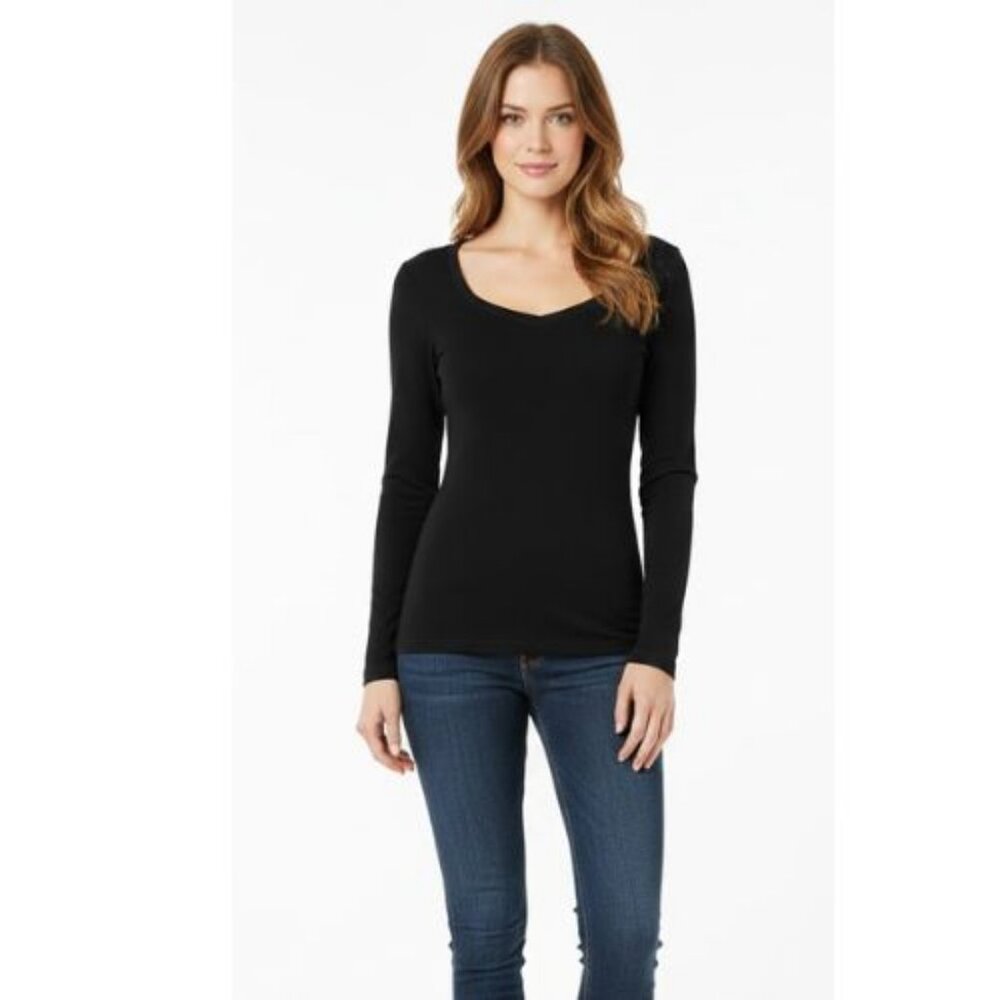 SWS Streatwear Society Basic Elegant Black Long Sleeve Tee Medium